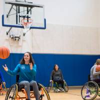 GVSU Raleigh Finkelstein Hall - students in gym space